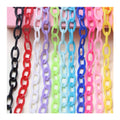 100Strands/Lot Colorful Oval  Shape Acrylic Plastic Lobster Clasp Hook Link Chains for Necklace Bracelet Jewelry Making DIY
