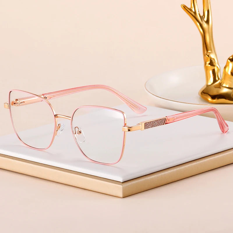 2024 New Fashion Big Sexy Cat Eye Optical Glasses Women Vintage Half Eyeglasses Frame Female Oculos Gafas Oculos Spectacles