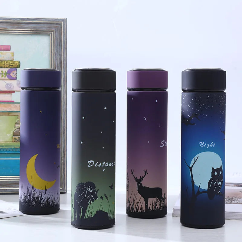 New Cute Double Wall Cartoon Animal 450Ml Stainless Steel Thermos Flasks Hot Thermo Mug Vacuum Cup With Filter