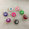 DIY Jewelry Making Charms Gold Plated Enamel Muslim Islamic Allah Evil Eye Charms for Baby Pin /Necklace/Bracelet