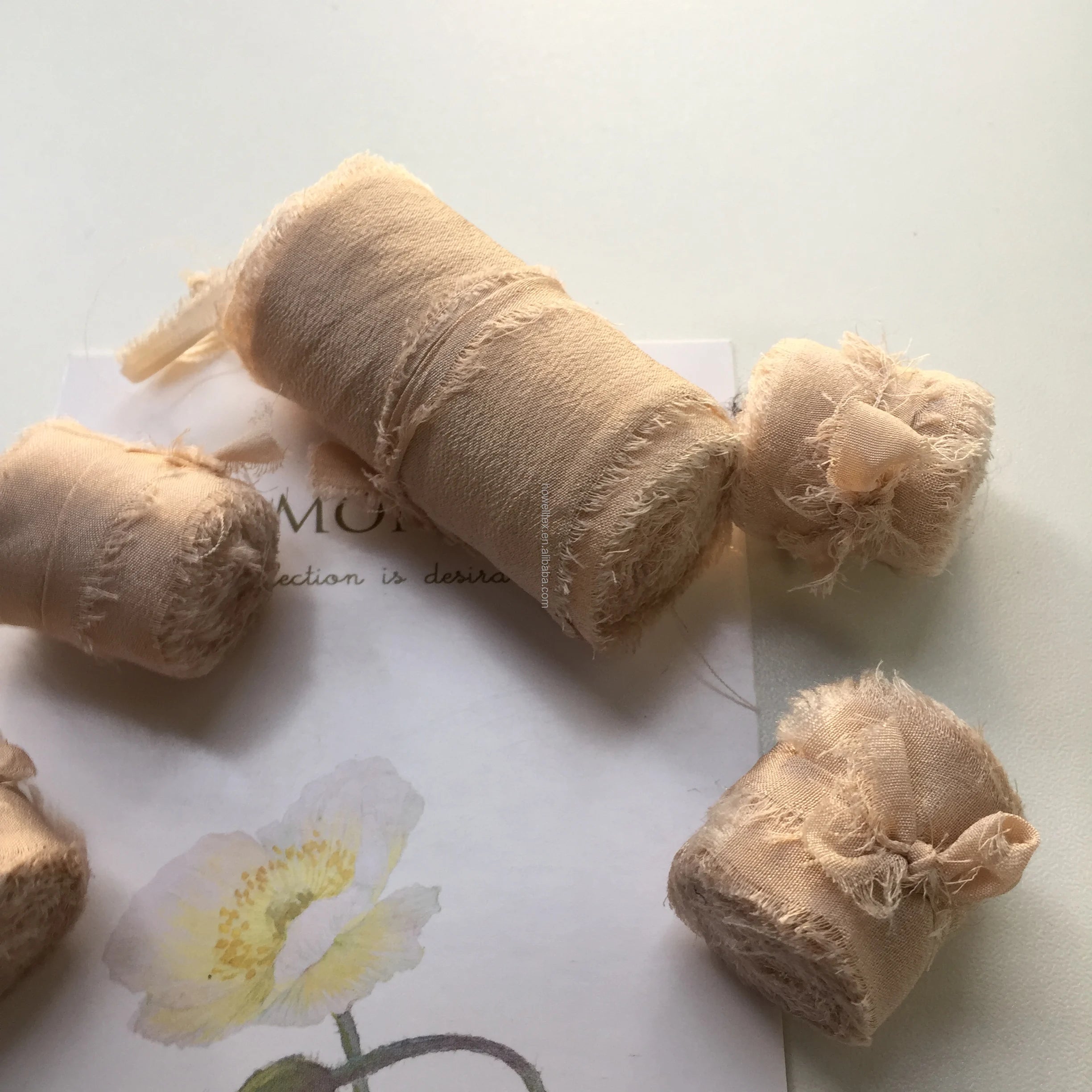 In Stock Crepe /Habotai 100% Silk Ribbon From Factory Direct Hot Sales 2.5cm~3.5cm