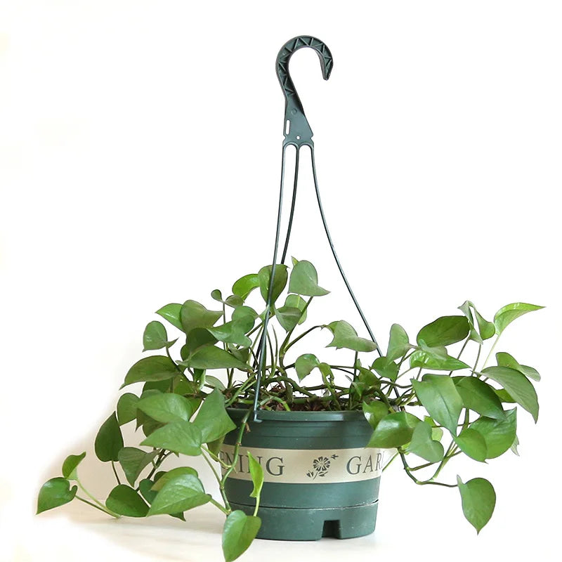 16cm Dark Green Round Plastic Hanging Flowerpot Wholesale Hanging Pot