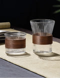 Glass Coffee Mug Japanese Style Walnut Cup Coffeeware Beautiful Tea Mugs