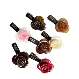 Factory Black Hair Grips Bobby Pins Fashion Flower Custom Logo Hairpin Straight Hair Pins