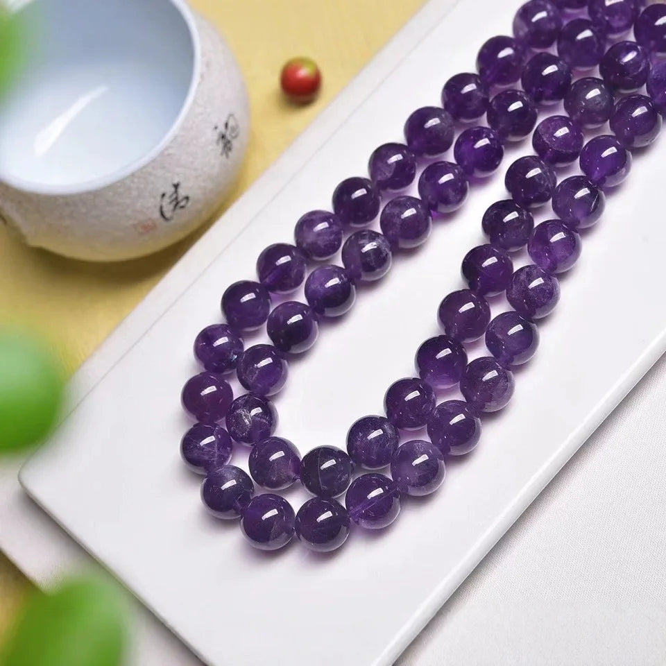 Uruguay Design DIY Jewelry Accessories Natural Semi-Finished Purple Amethyst Pearl Stone Beads Green Red Jasper Jade Bracelet