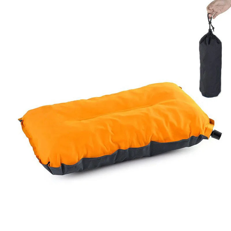2024 Wholesale of Outdoor Automatic Inflatable Sponge Pillows Camping and Travel Pillows Inflatable Sleeping Pillows