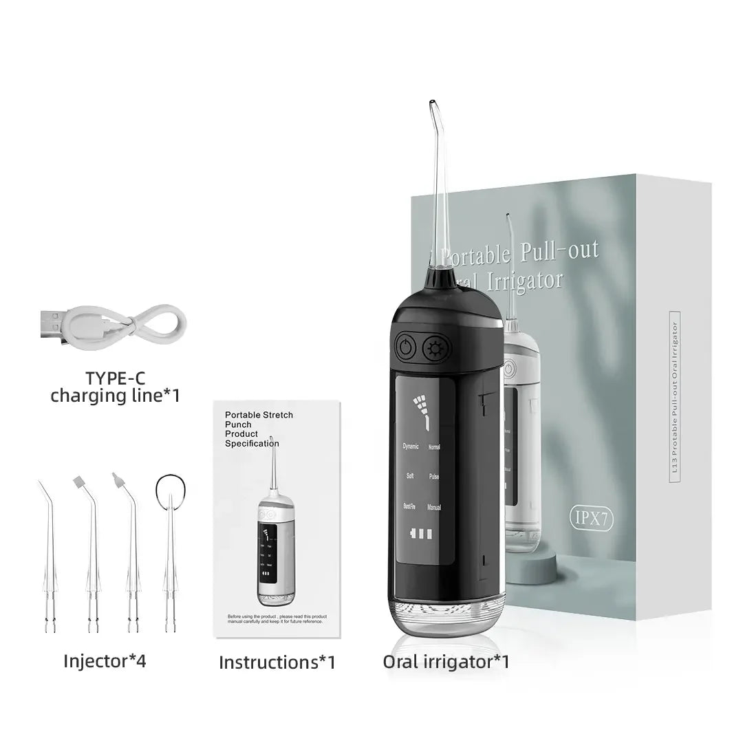 Mini H2ofloss Portable Dental Water Flosser Travel Teeth Cleaner 6 Modes IPX7 Waterproof Type-C Rechargeable 360 Nozzle 4
