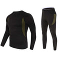 Wholesale 2-Piece Cotton Knitted Thermal Underwear Set for Men Custom Logo Printed Winter Warm Breathable Long Johns
