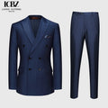 Wholesale Vintage Men's Suit  2 Pieces Suits for Men New Design Business Formal Suit Wool Suit Plus Size