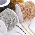 Ready to Ship 18K Gold PVD Stainless Steel Adjustable Extender Necklace Chain DIY Beads Charm Style Jewelry Wire Findings