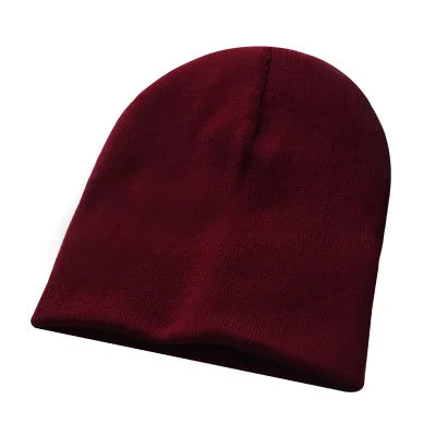 Free Hang Tags 55g Cheap Plain Color Fashion Winter Hat Custom Printing Your Logo 3D Embroidery Custom Beanie Common