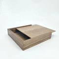 Luxury Walnut Wooden Photo Gift Box with Sliding Lid Modern Rectangle Design Christmas Keepsake Storage or Gift Box MegaBDM