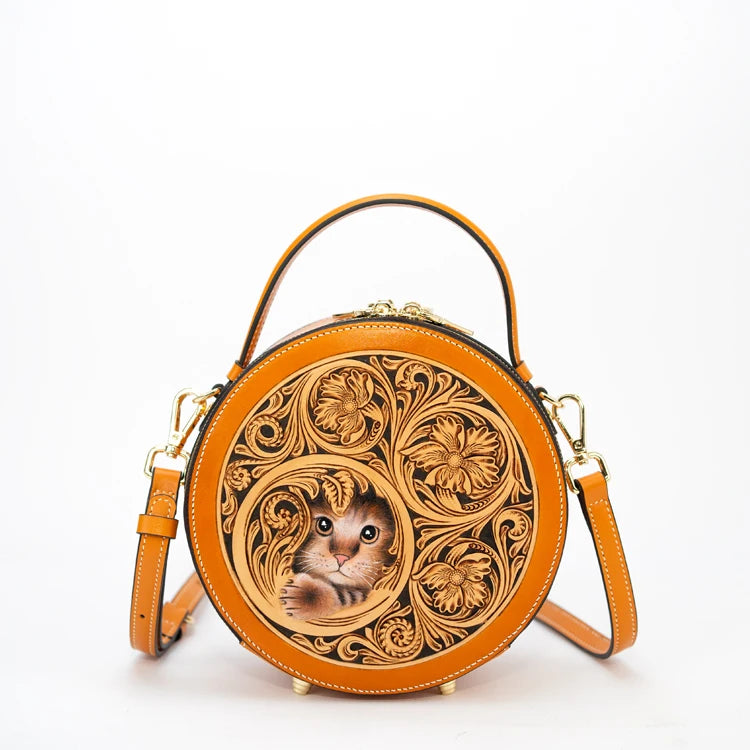 Free Customization Handbag for Women Vintage Pattern Fashion Design Manufacturer of Single Shoulder Crossbody Bags