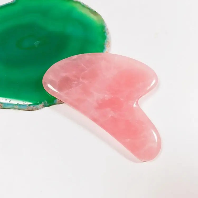 DIY New Design Rose Quartz Jade Roller Gua Sha With Great Price Rose Quartz Gua Sha