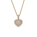 CN384  Pendant Bling Bling Brass Setting CZ Hip Hop Necklace Iced Out Jewelry