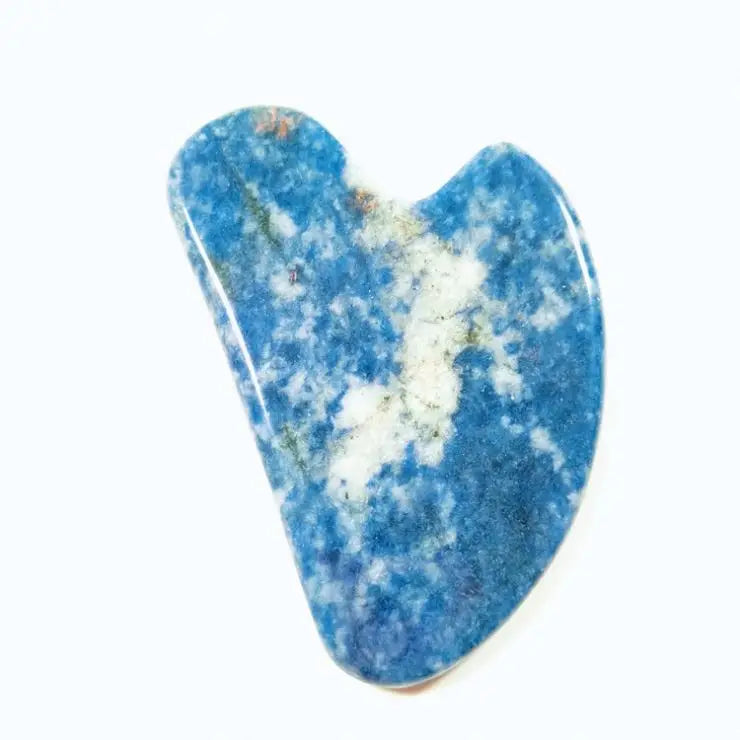 HUIYING 100% natural butterfly guasha board Blue Spot Jasper gua sha face massage tools