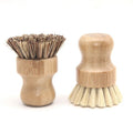 Custom Natural Bamboo Sisal Palm Fibre Pot Dish Cleaning Brush Bamboo Kitchen Brush