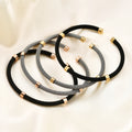 Fashion Cable Wire Bracelet Stainless Steel Wire Braided Bracelet  Accessories Black Stainless Steel Color Women's Bracelet