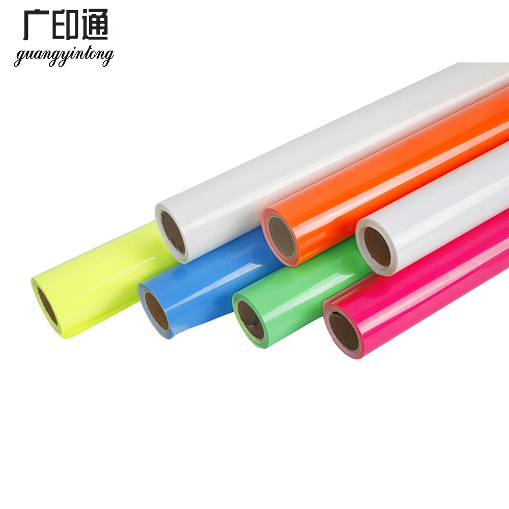 Guangyintong Best Quality Neon Htv PU Fluorescent Heat Transfer Vinyl Rolls Hot Selling Vinyl