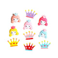 Wholesale Price Crown Princess Head Design Flat Back Resin Cabochon for Kids Hair Ornament