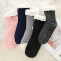 Wholesale Winter Stripes Thick Fuzzy Socks Home Floor Women Slipper Sleep Socks