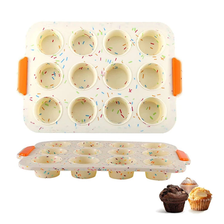 OEM&ODM BPA Free Microwaveable Oven Heat Resistant Non-Stick Custom Food Grade Muffin Silicone Cup Cake Mold