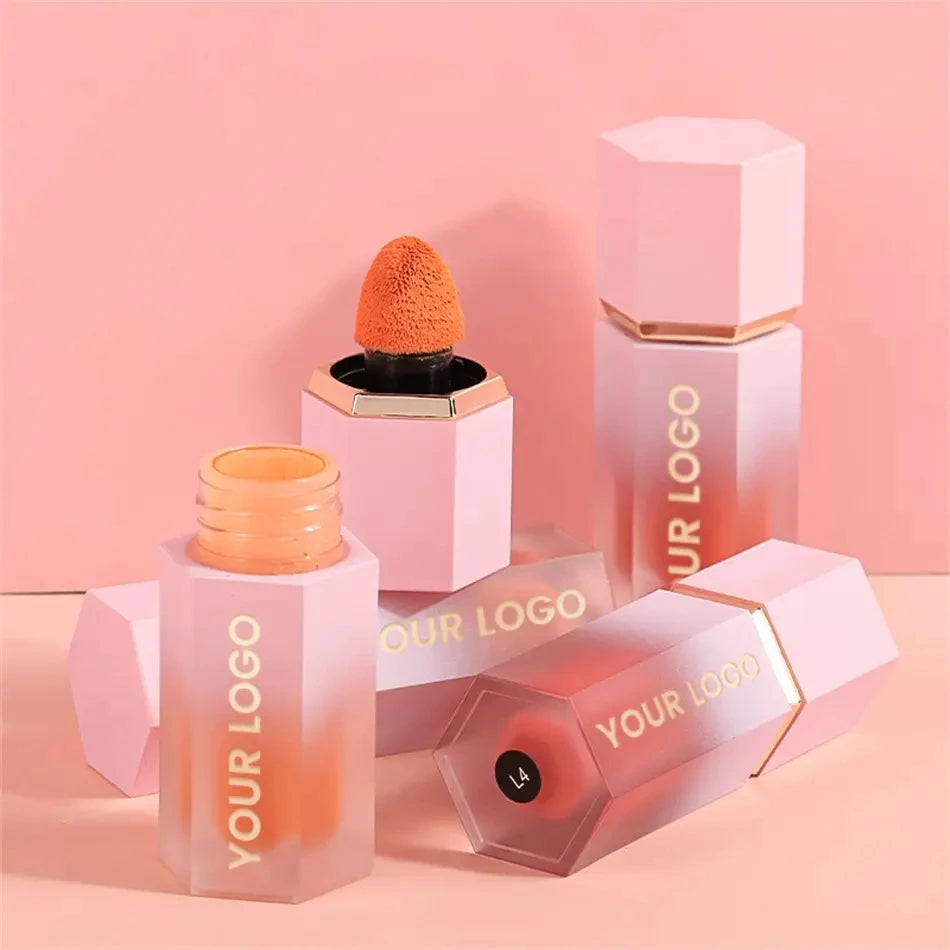 Blusher Lip Eye Cheek 11 Colors Natural Long-lasting Waterproof Cheek pink Makeup Vegan Liquid Blush Private Label