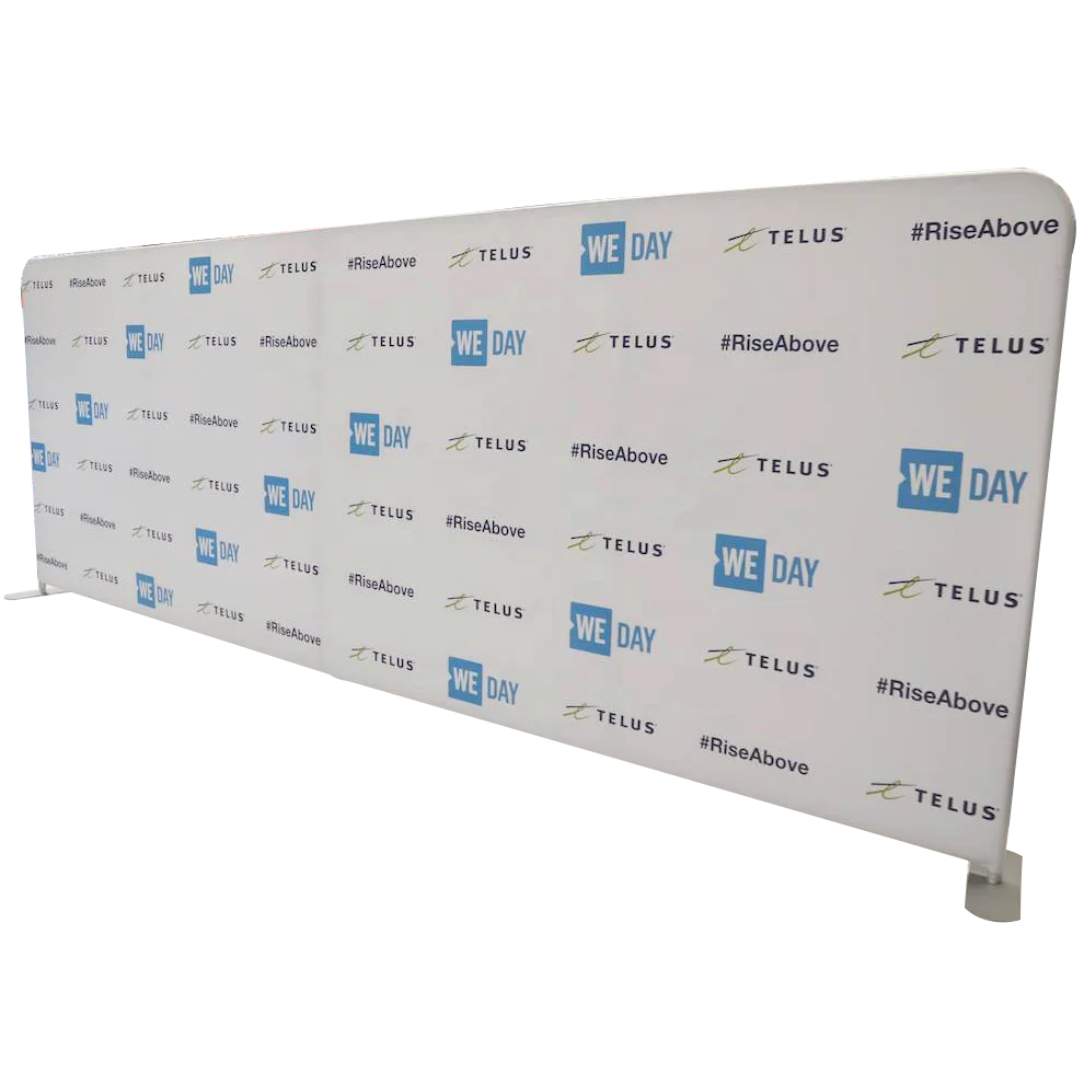 Straight Floor Standing Tension Fabric Aluminum Pipe Exhibition Photobooth Backdrop Stand Customized Color Dye Sublimation