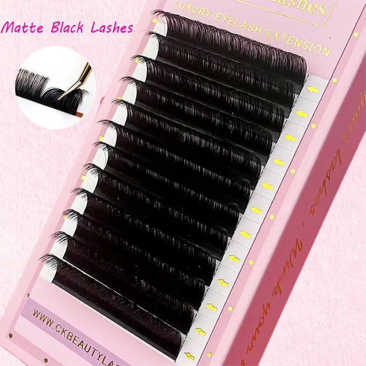 Vendor's Individual Cashmere Lash Extension Korean PBT Fiber CC/C Curl 0.05 Matte Volume Silk Eyelash 17mm Length