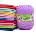 74 Colors 6ply 50g Soft Worsted Eco-Friendly Dyed Cotton Blended Baby Yarn for Hand Knitting