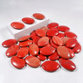 Hongzhuo Wholesale Various Natural Energy Healing Crystal Massage Stone Oval Red Jasper Palm Stone