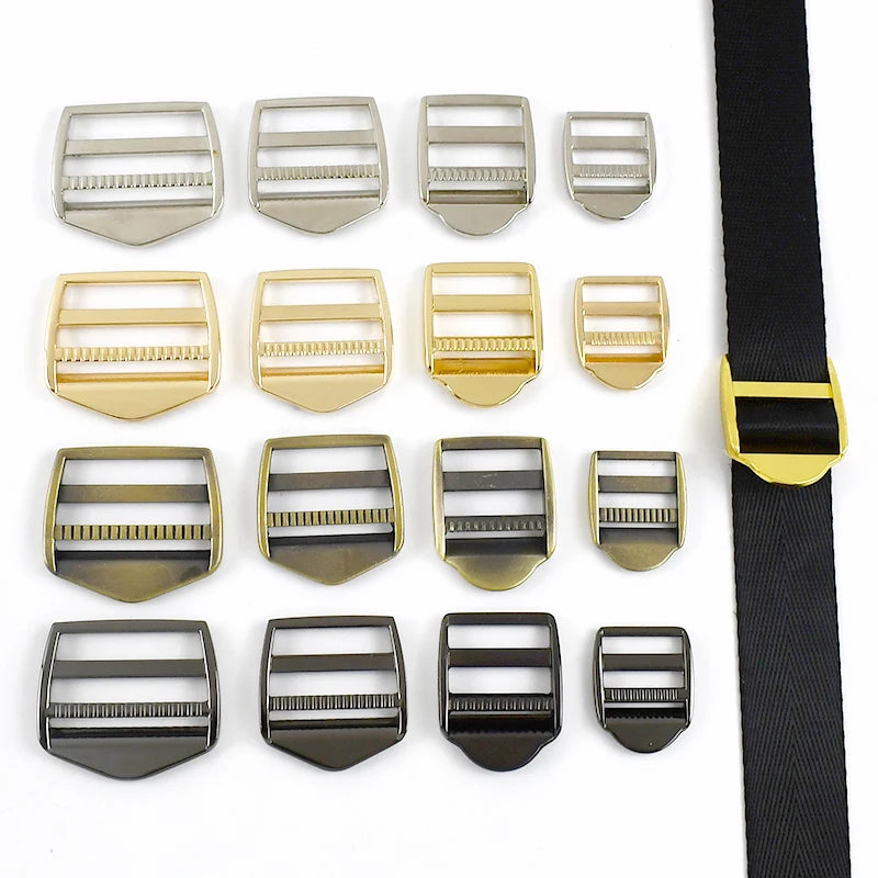 MeeTee AP481 25mm Bag Strap Hardware Zinc Alloy Adjustable Tri-Glide Buckles for Handbags Plate Type Hook Belt Buckle