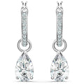 CAOSHI Water Drop Teardrop Shaped Jewelry Women Simple Silver Plated Wedding Drop Earrings Cubic Zirconia Hoop Earring