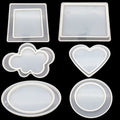 Oversize Resin Molds Shiny Epoxy Silicone Transparent Molds Concrete Plaster Large Silicon Mold for Coasters Casting