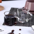 Double Mouth Coffee Milk Cup Glass Coffee Cup Milk Italian Glass Coffee Measuring Cup