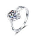 Eternal Heart D Color 0.5/1ct Moissanite Diamond Ring S925 Wedding Engagement Ring Fine Jewelry for Women
