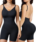 Womens Slimming Butt Lifter Shorts Tummy Control Seamless Body Shaper V-Neck Backless Shapewear Bodysuit for Femme
