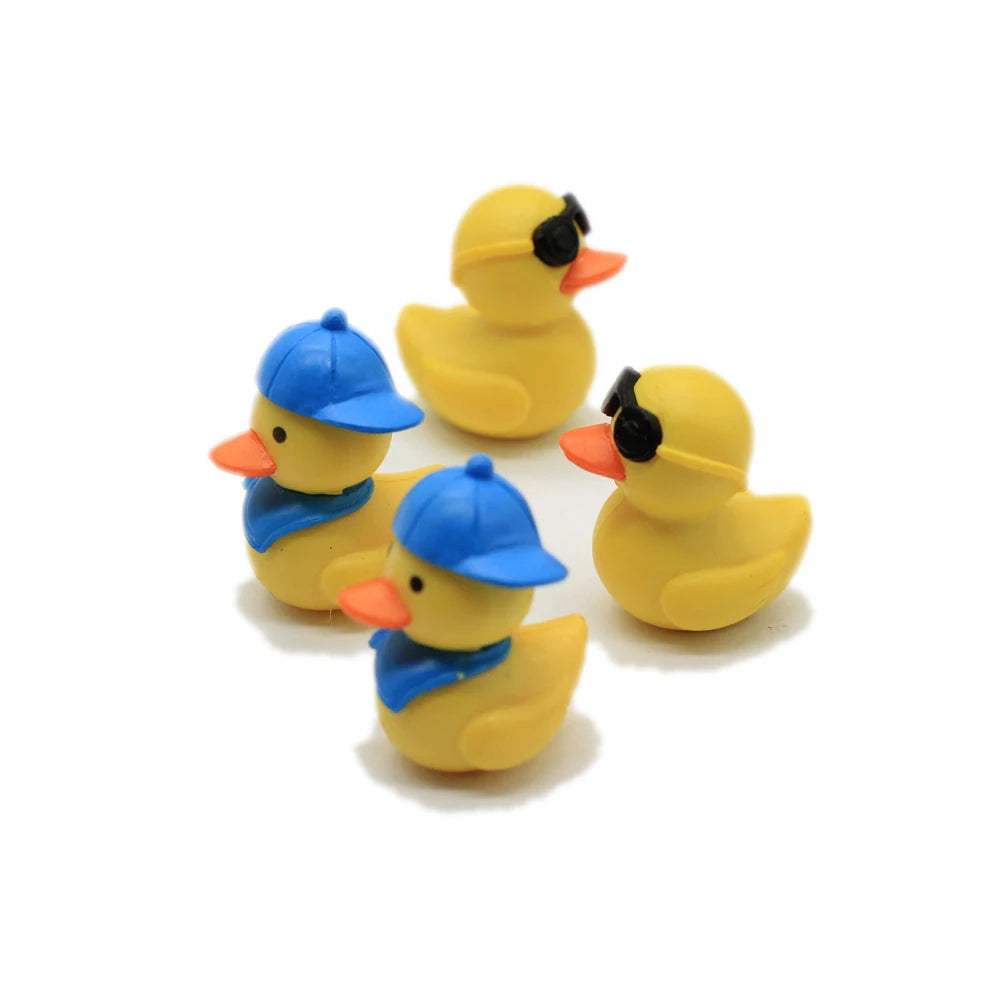 Cute Cool Duck Resin Miniature Figurine Fairy Garden Home Plants Decoration Resin Crafts Miniature Dollhouse