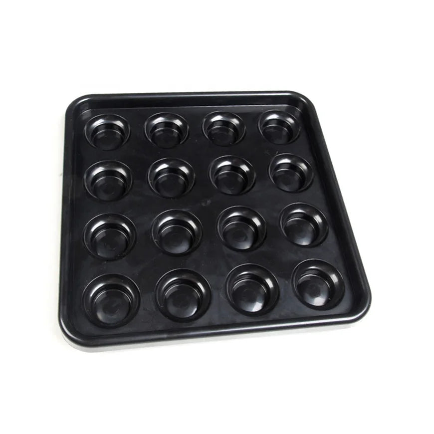 2-1/4 Inch 16 Holes Plastic Pool Ball Tray 57.2mm Billiard Ball Holder Tray Pool Table Rest Type Storage Snooker Billiard