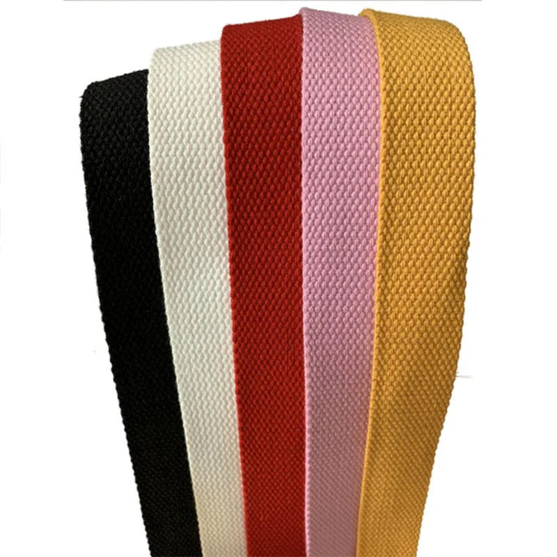Wholesale Stock Cotton Woven Webbing Buckles Bag Strap Handbag Belt Multi Color