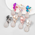 JLE16127 Hot Sale Fashion Crystal Earrings Women Teardrop Earrings Jewelry