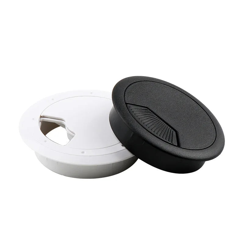 Plastic Cable Box Cable Box Round Cable Box Desk Accessories Threading Hole Computer Desk Accessories Plastic Hole Cover Plate MegaBDM