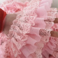 10CM 3 Layer Pink Chiffon Ruffle Lace Trim Pleated Ribbon Wedding Dress Clothing DIY Sewing Craft