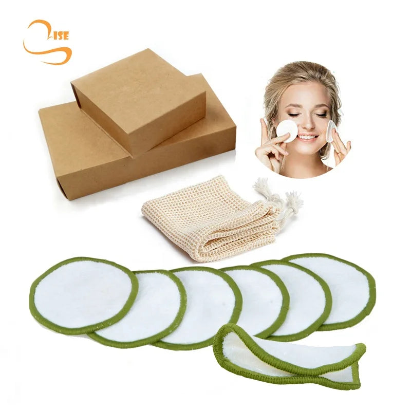 Reusable Bamboo Makeup Remover Pads Rounds Beauty Products All Skin Types with Laundry Bag Soft Exfoliating Face Cloth