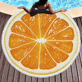 Factory Price Orange Round Beach Towel Undersea World Shower Bath Towels Microfiber Summer Swim Circle Yoga Mat 150cm