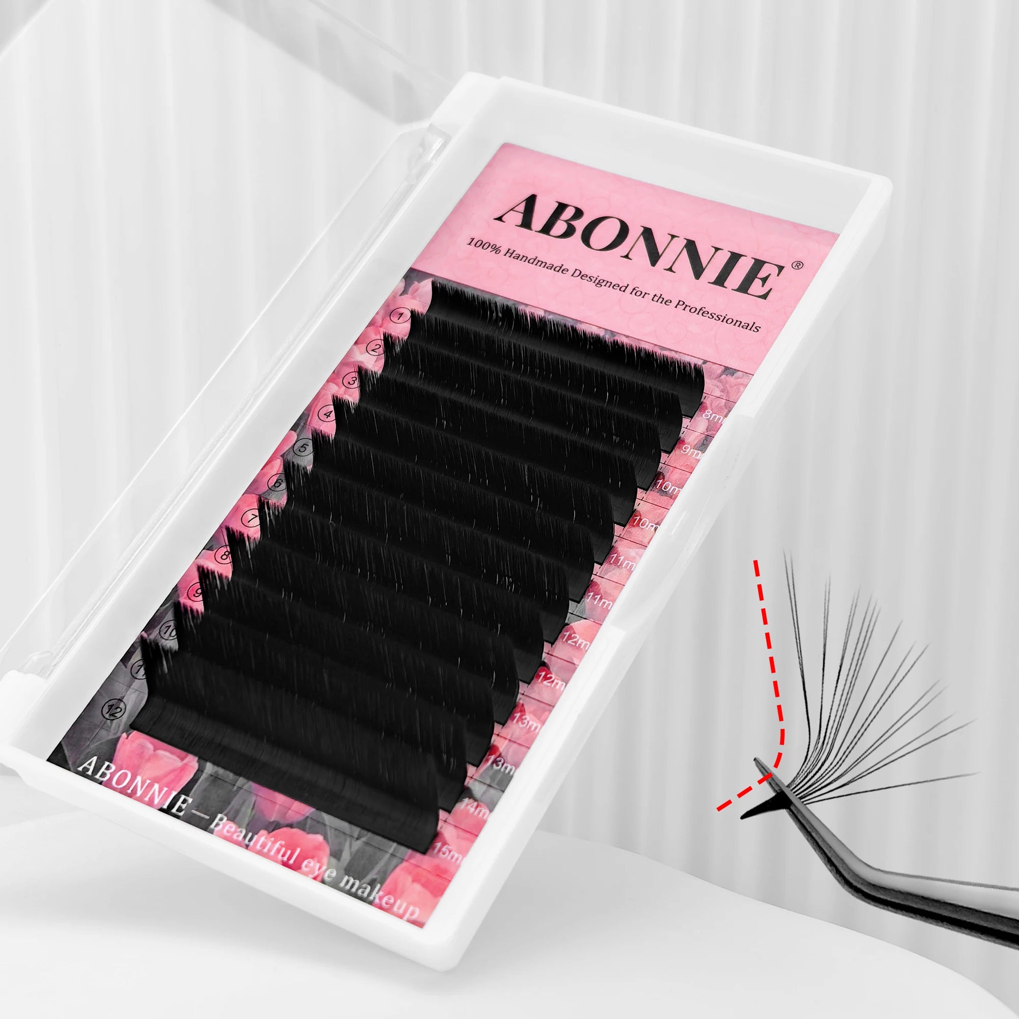 Abonnie Volume Lash Supplier Auto Fans Eyelash Extension 003mm Easy to Make Fans Lash Eyelashes Easy Fan Eyelash Extentions