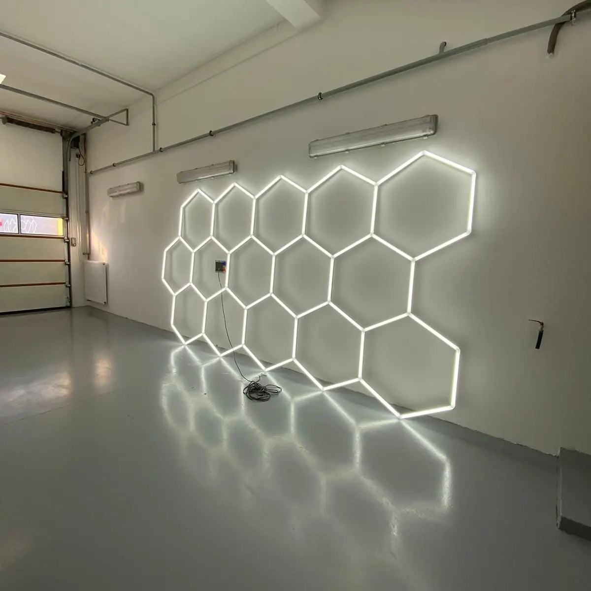 Honeycomb Hexagon LED Lights 6000K Daylight IP20 Portable for Commercial Garage & Workshop Lighting