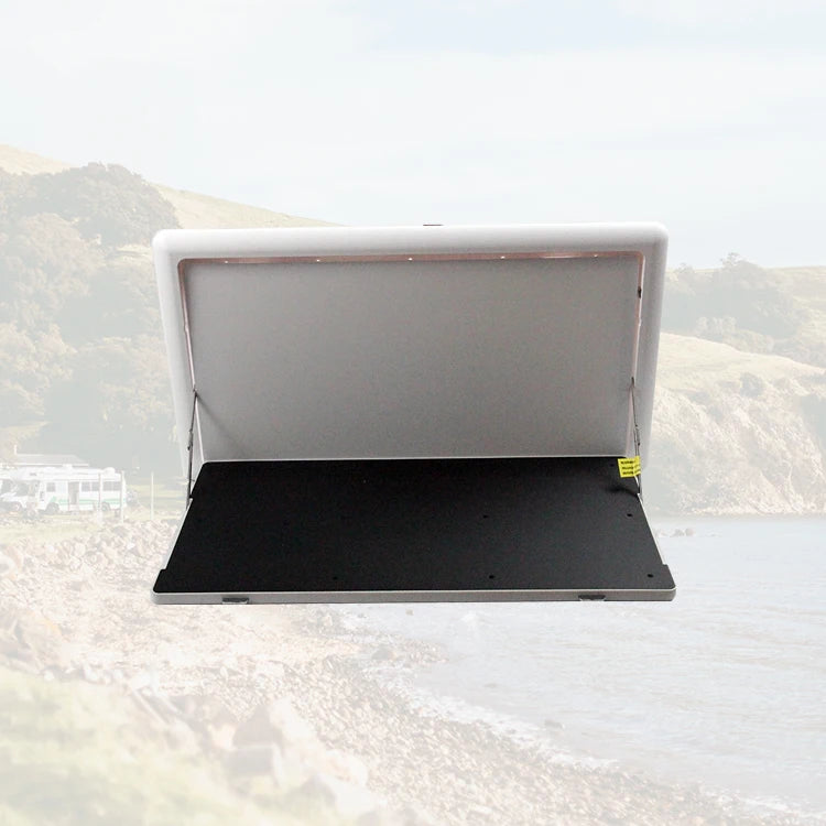 Camper Picnic Table ASA Material with Top LED Light for Use White Color and One Size for Choosing Caravan Accessories