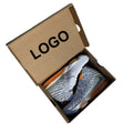 Wholesale Bulk Custom Kraft Paper Cardboard Shoe Boxes Stackable Retail Storage UV Advantage Foil Embossing Matt Lamination