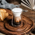 2024 New Style 115ml Best Selling Borosilicate Silicone  Simple Classic Double-wall Milk Juice Cup Glass Coffee Cup